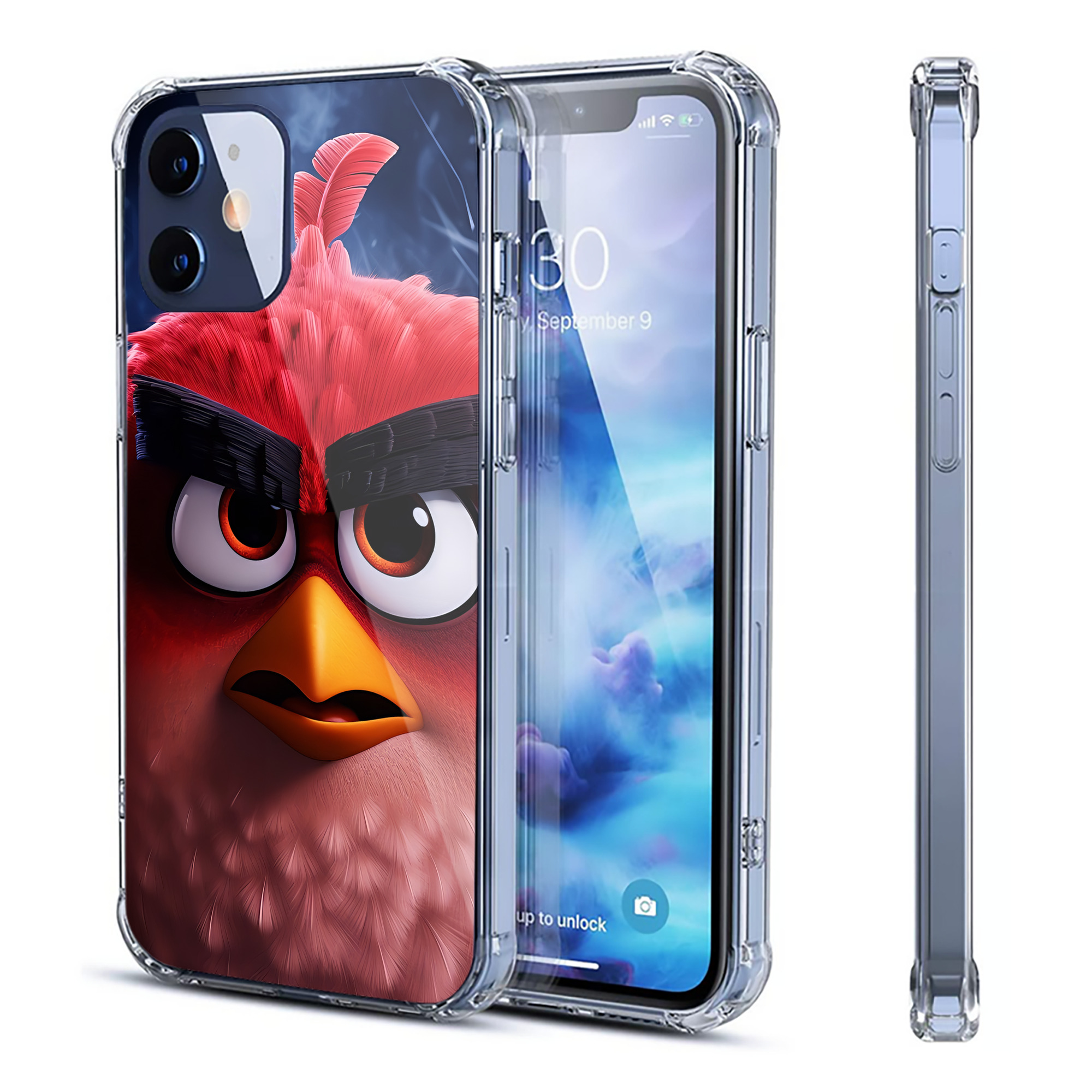 （画像用） Angry Birds アングリーバード 【iPhone 12シリーズ対応】透明スマホケース（クリアソフトケース）